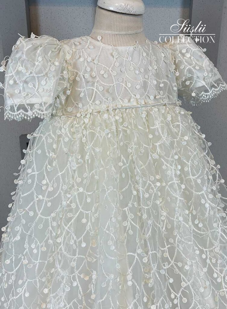 elegant embroidered baptism girl dress 004