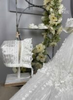 silk slub 3d lace girls baptism dress 04