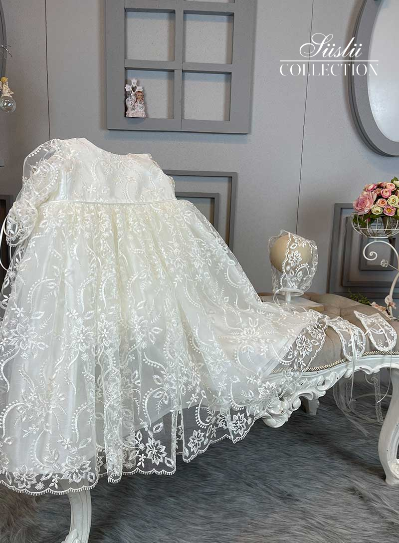 tulle lace baptism dress girl 001