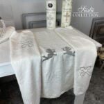 angel embroidered baptism towel 05