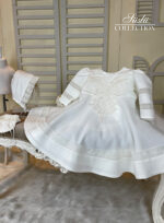 cordonet embroidered baptism gown girl baptism gown 01