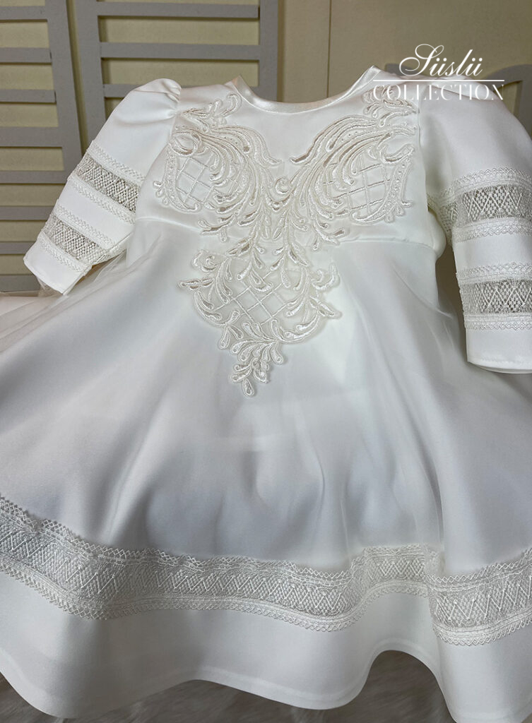 cordonet embroidered baptism gown girl baptism gown 02