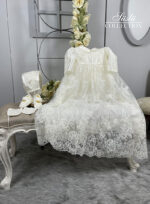 french lace long baptism dress girls baptism dress 001