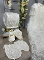 french lace long baptism dress girls baptism dress 003