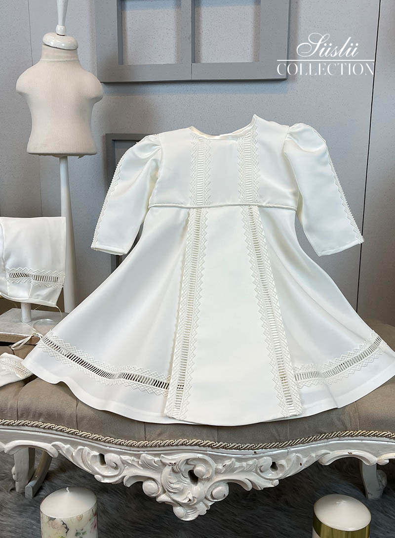 intermediate embroidered flared bell baptism dress 03 1
