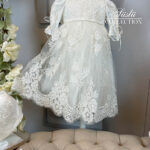 lace flower embroidered christening gown 02