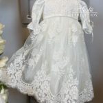 lace flower embroidered christening gown 03