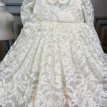 special lace embroidered baptism gown 04