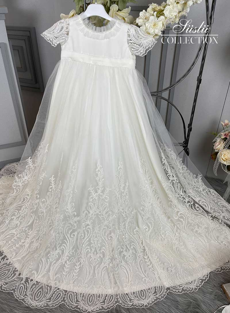 intense lace christening gown girl christening gown 04