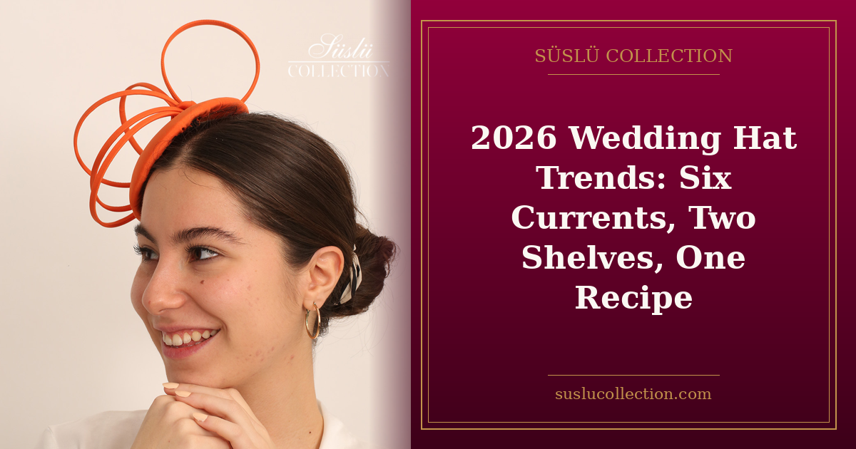 2026 Wedding Hat Trends: Six Currents, Two Shelves, One Recipe