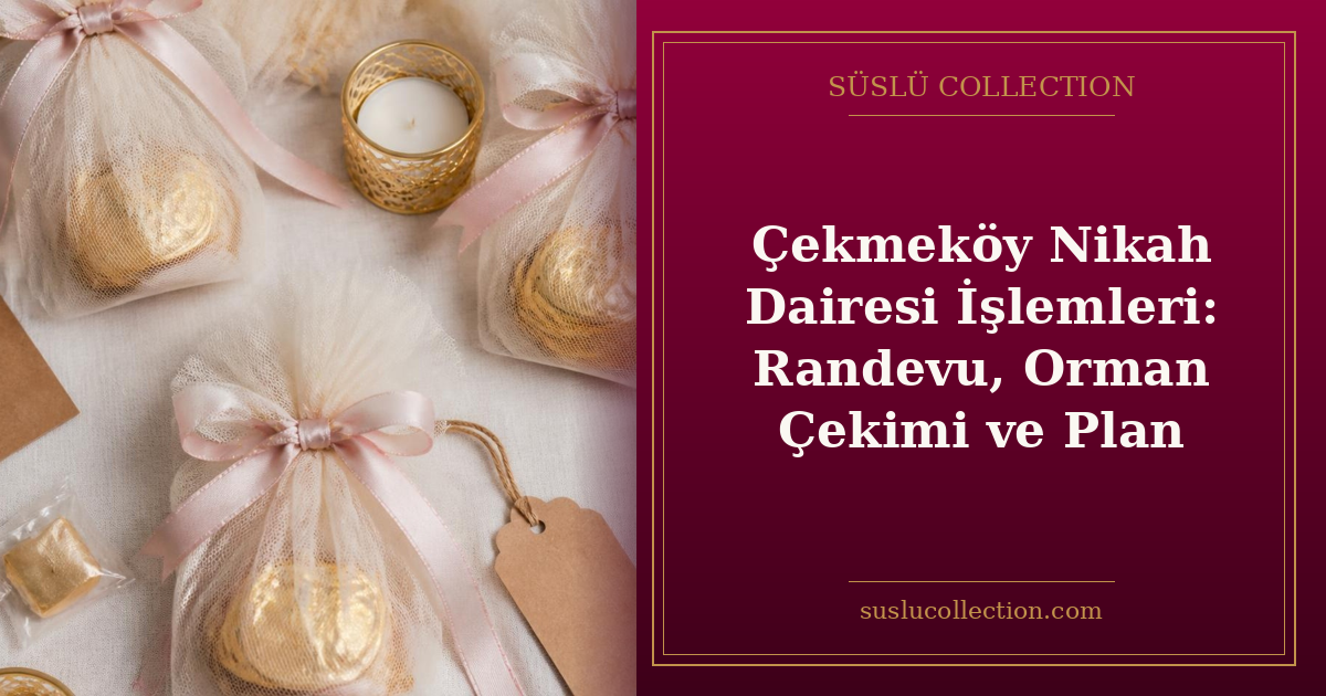 Çekmeköy Nikah Dairesi İşlemleri: Randevu, Orman Çekimi ve Plan