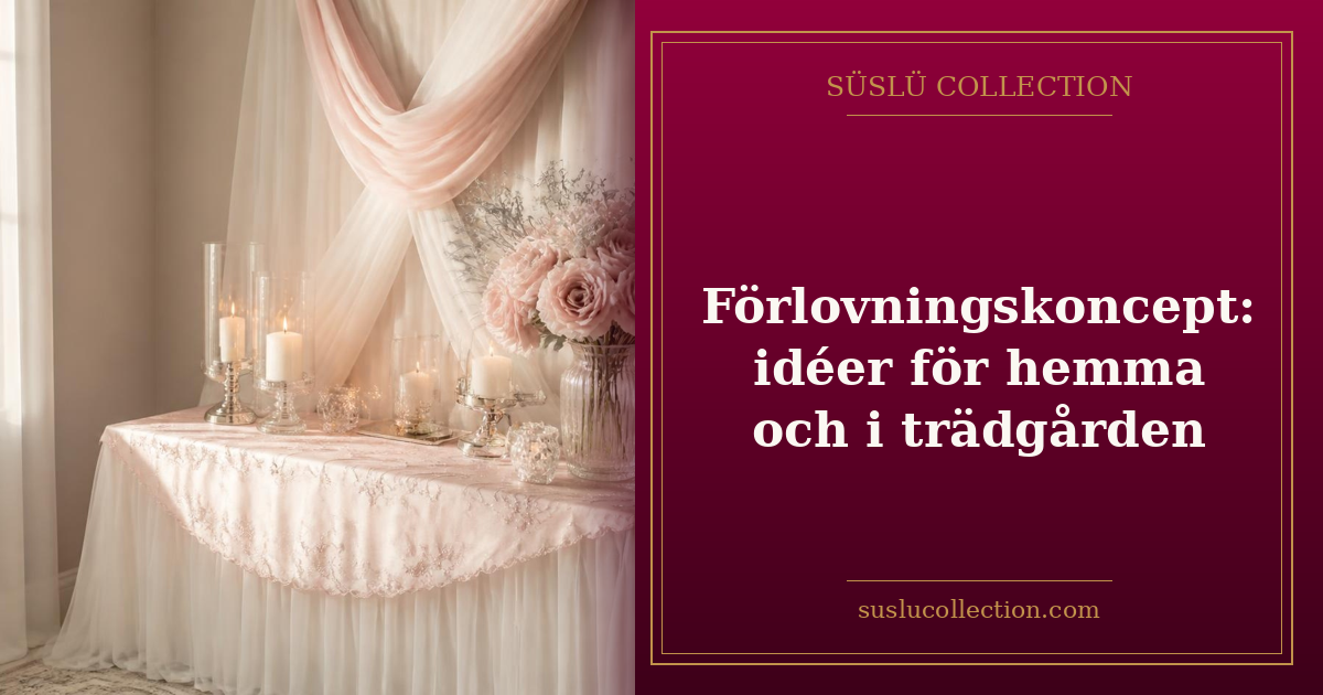 Förlovningskoncept: idéer för hemma och i trädgården