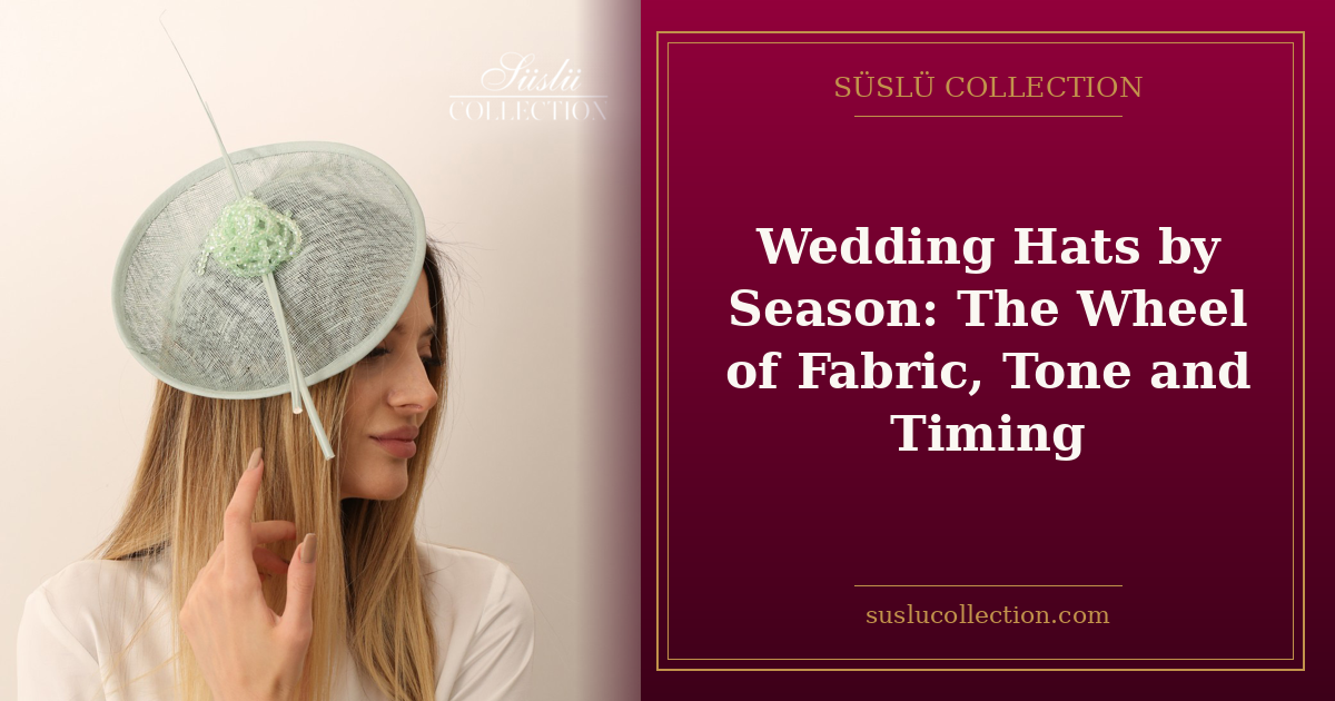 Wedding Hats by Season: The Wheel of Fabric, Tone and Timing